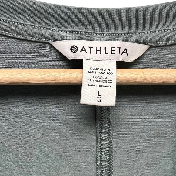 Athleta Embody Twist-Front Top Sage Green‎ Size Large - Picture 4 of 10